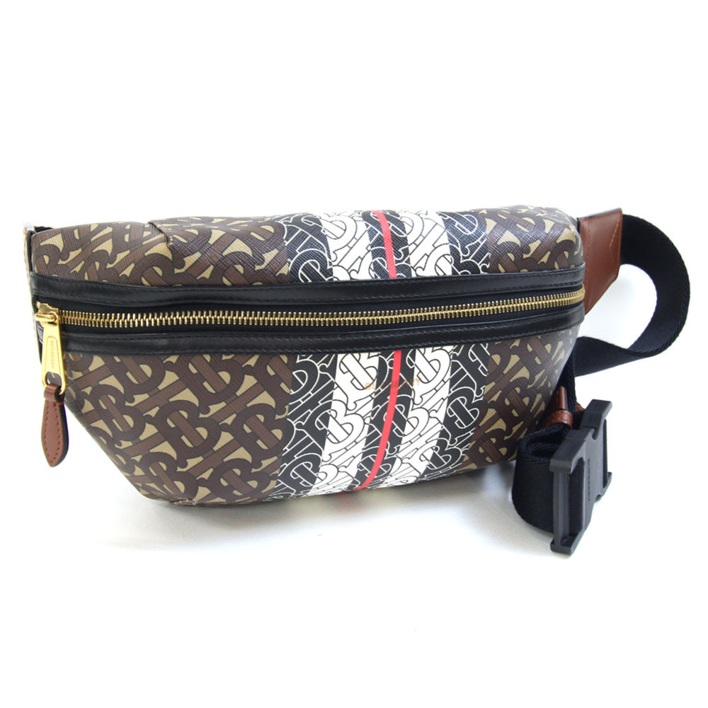 Burberry Body Bag TB Monogram 80214831 Brown Black Leather Crossbody Shoulder...
